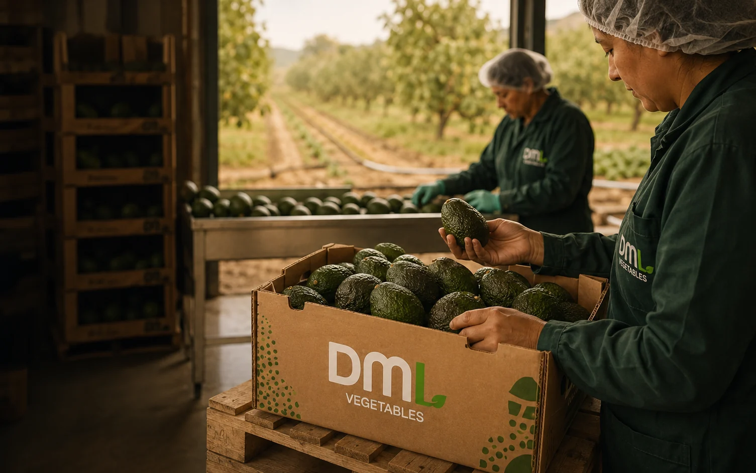 Proceso de selección y empaque de fruta